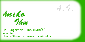aniko ihm business card